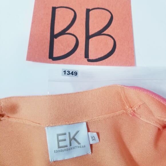 EDINBURGH Knitwear 100% Pima Cotton Ombre Midi Cardigan - Picture 12 of 12